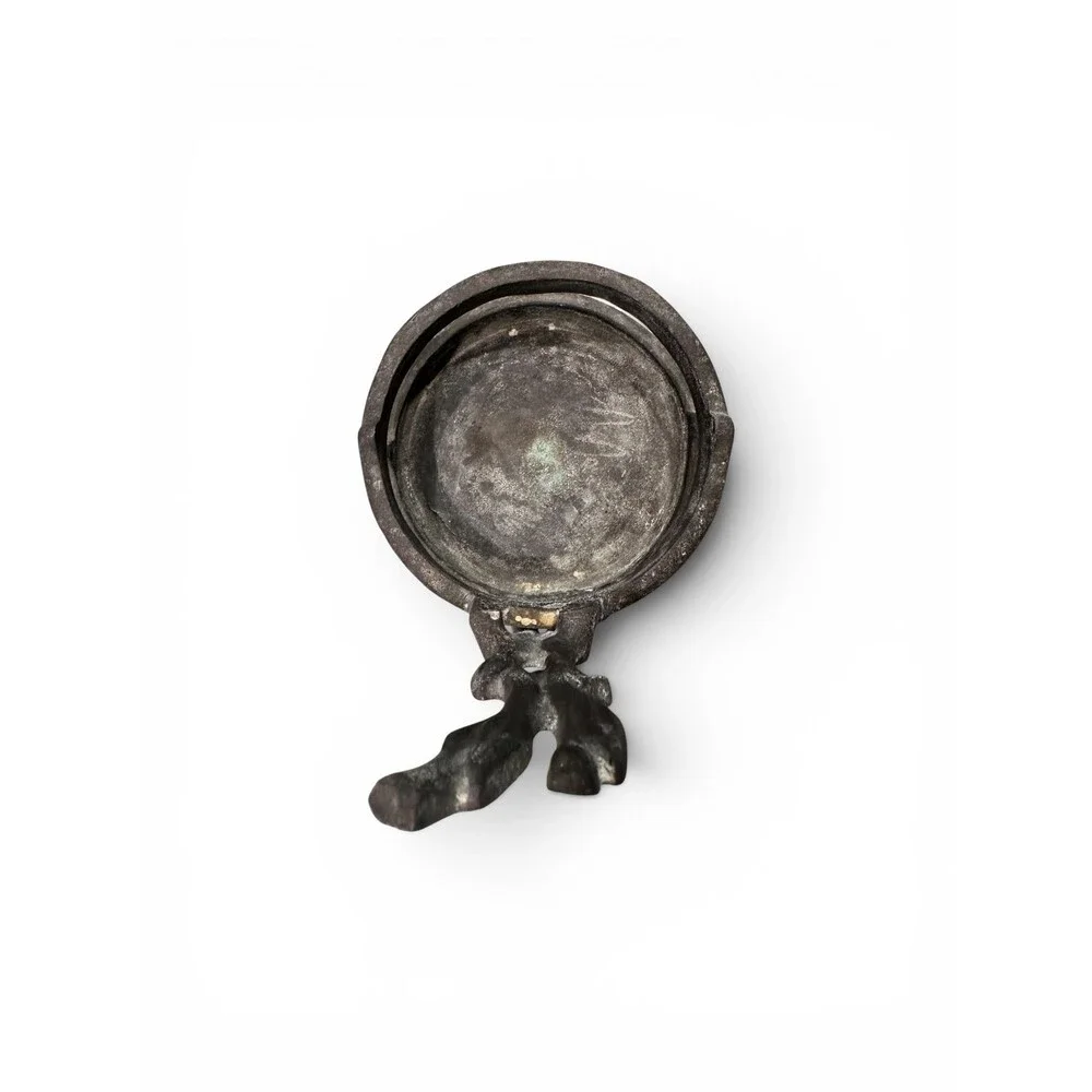Vintage Brutalist Cast Metal Wall Sconce Holder 8” Plant & Candle Holder